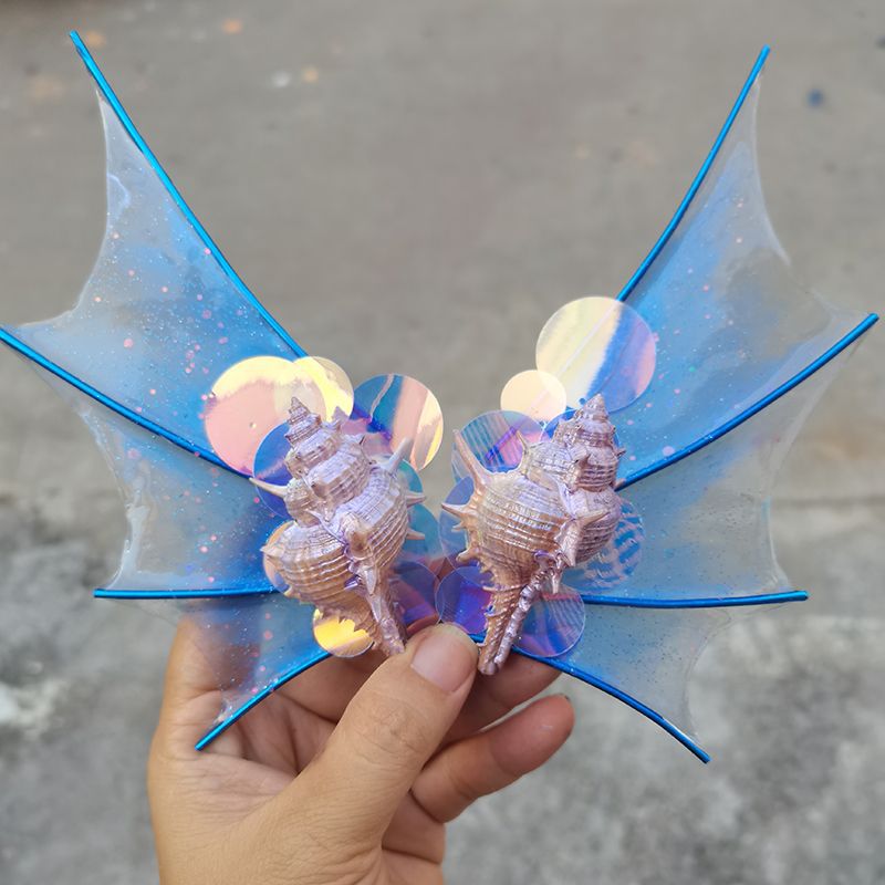 Mermaid Earrings Scale Sequins Ear Hanging Props