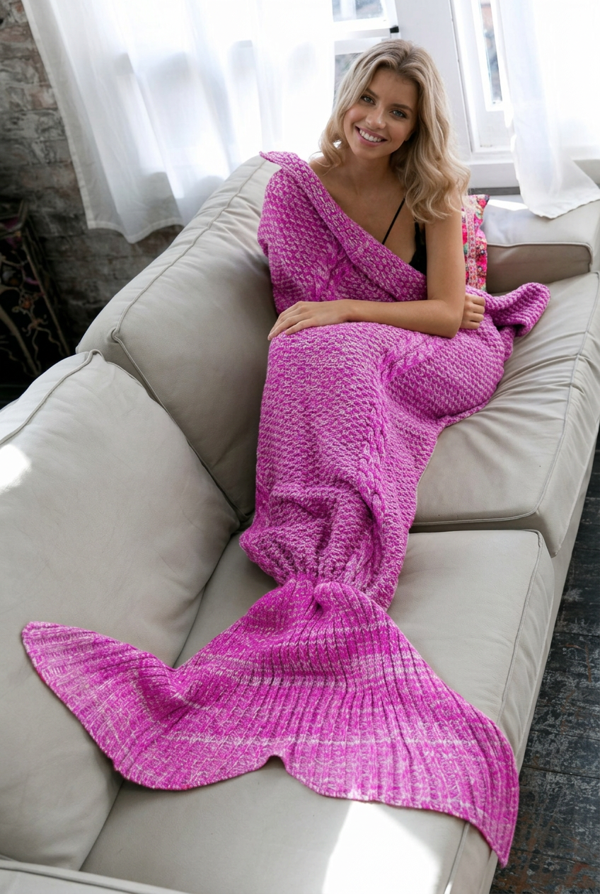 Fish Scale Mermaid Blanket