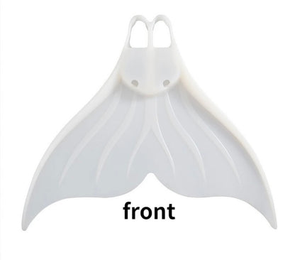 White Silicone Mermaid Monofin