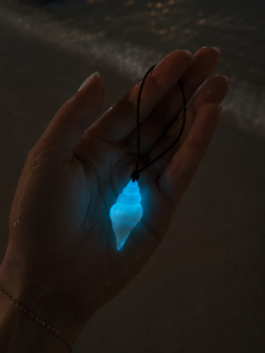 Magical Mermaid Shell Necklace Glow In The Dark Handmade