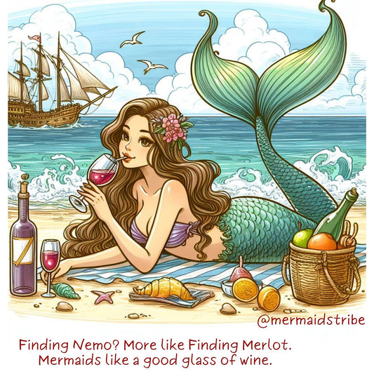 Mermaid Illustration Art Work - With Quote