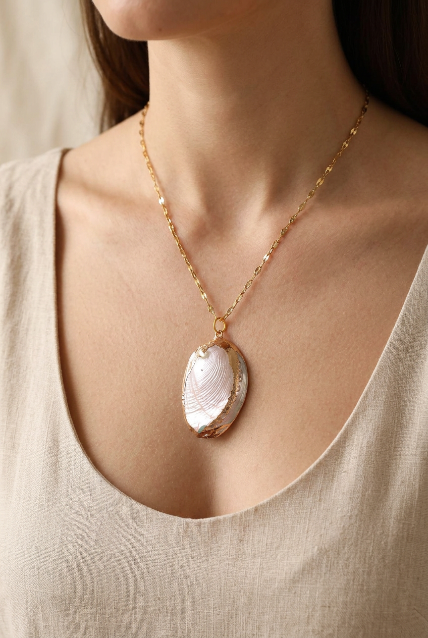 Mermaid SeaShell Conch Necklace