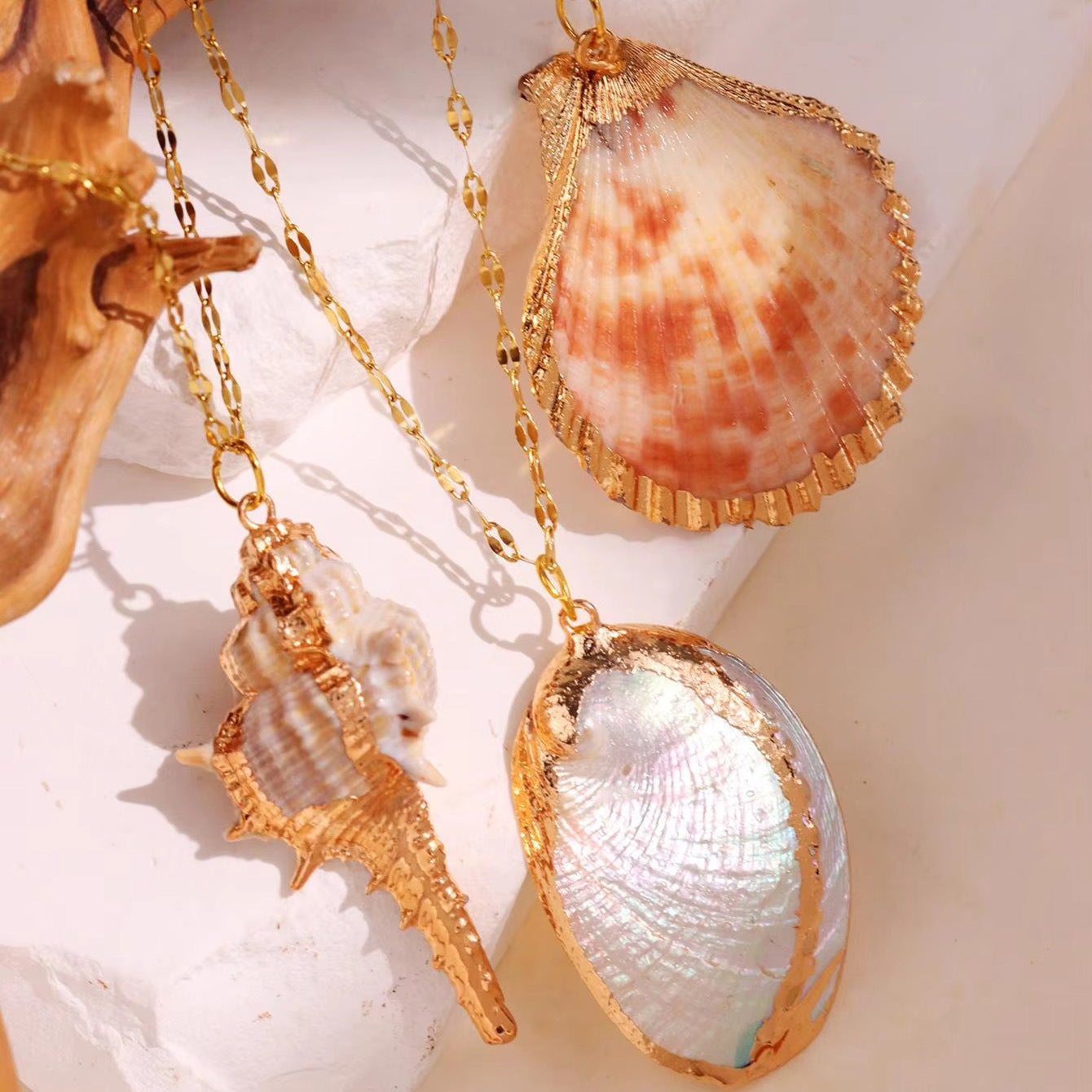 Mermaid SeaShell Conch Necklace